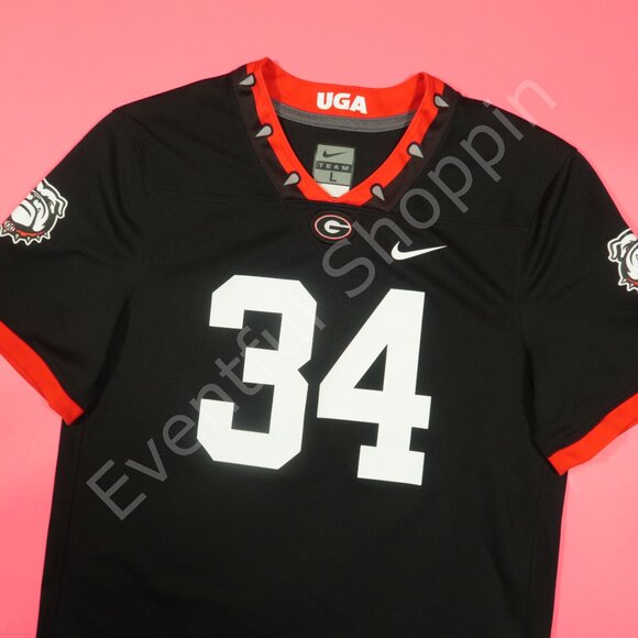 Nike Other - Nike Georgia Bulldogs Jersey Youth L Black 100th Anniversary #34 Herschel Mascot